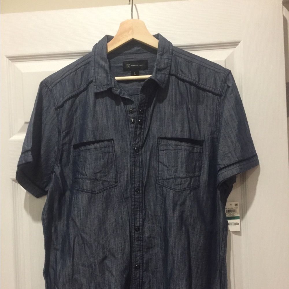 A short sleeve button down by INC